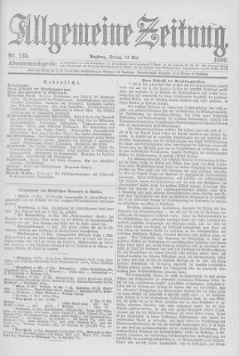 Allgemeine Zeitung Freitag 14. Mai 1880