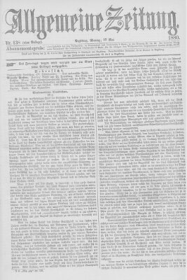 Allgemeine Zeitung Montag 17. Mai 1880