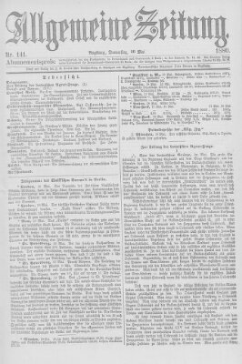 Allgemeine Zeitung Donnerstag 20. Mai 1880