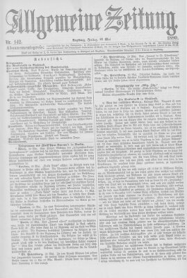 Allgemeine Zeitung Freitag 21. Mai 1880