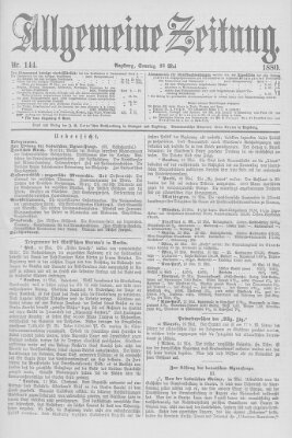 Allgemeine Zeitung Sonntag 23. Mai 1880