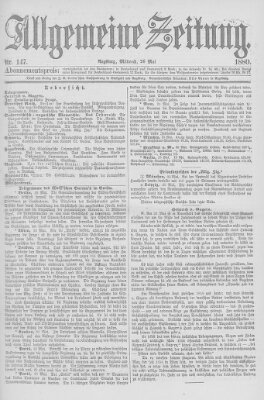 Allgemeine Zeitung Mittwoch 26. Mai 1880