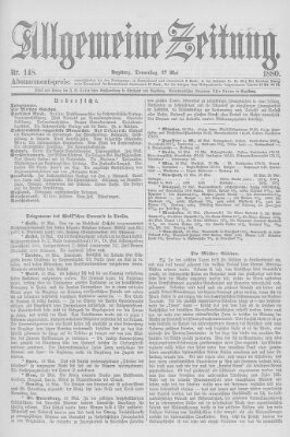 Allgemeine Zeitung Donnerstag 27. Mai 1880