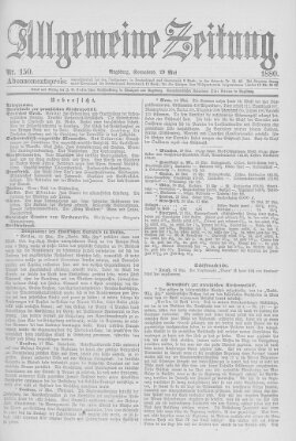 Allgemeine Zeitung Samstag 29. Mai 1880