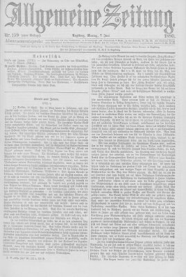 Allgemeine Zeitung Montag 7. Juni 1880