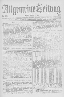 Allgemeine Zeitung Sonntag 13. Juni 1880