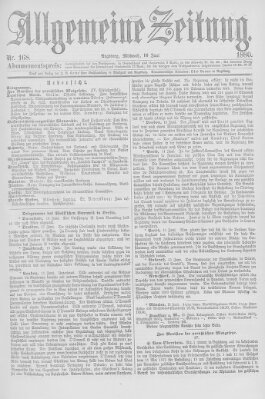 Allgemeine Zeitung Mittwoch 16. Juni 1880