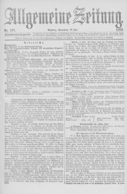 Allgemeine Zeitung Samstag 26. Juni 1880