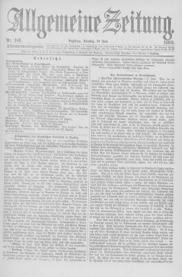 Allgemeine Zeitung Dienstag 29. Juni 1880