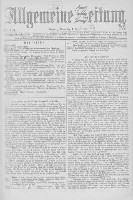 Allgemeine Zeitung Donnerstag 1. Juli 1880