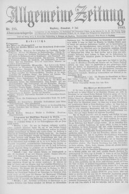 Allgemeine Zeitung Samstag 3. Juli 1880