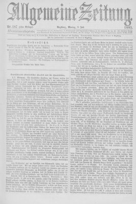 Allgemeine Zeitung Montag 5. Juli 1880