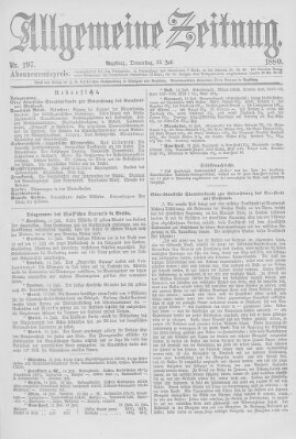 Allgemeine Zeitung Donnerstag 15. Juli 1880