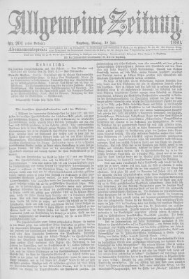 Allgemeine Zeitung Montag 19. Juli 1880