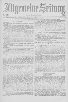 Allgemeine Zeitung Donnerstag 5. August 1880