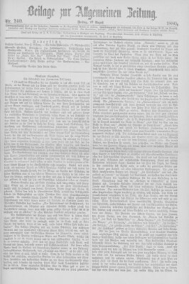 Allgemeine Zeitung Freitag 27. August 1880