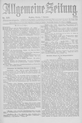 Allgemeine Zeitung Sonntag 5. September 1880