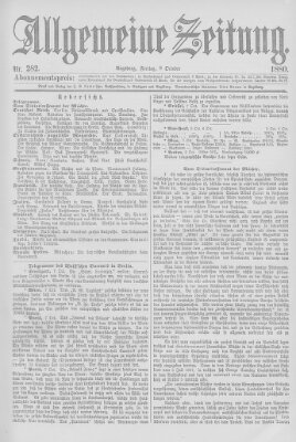 Allgemeine Zeitung Freitag 8. Oktober 1880