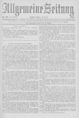 Allgemeine Zeitung Montag 18. Oktober 1880