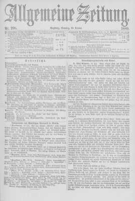 Allgemeine Zeitung Sonntag 24. Oktober 1880