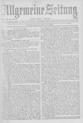 Allgemeine Zeitung Montag 1. November 1880