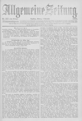 Allgemeine Zeitung Montag 8. November 1880