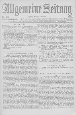 Allgemeine Zeitung Mittwoch 8. Dezember 1880