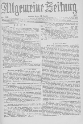 Allgemeine Zeitung Freitag 31. Dezember 1880