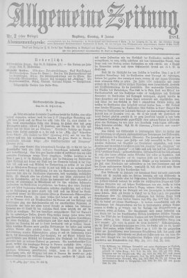 Allgemeine Zeitung Sonntag 2. Januar 1881