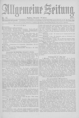 Allgemeine Zeitung Samstag 26. Februar 1881