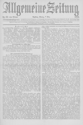 Allgemeine Zeitung Montag 7. März 1881