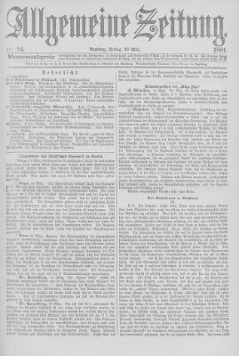 Allgemeine Zeitung Freitag 25. März 1881