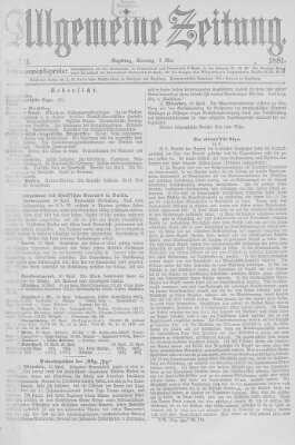 Allgemeine Zeitung Sonntag 1. Mai 1881