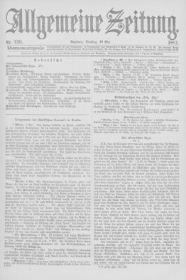 Allgemeine Zeitung Dienstag 10. Mai 1881