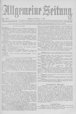 Allgemeine Zeitung Donnerstag 19. Mai 1881