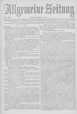 Allgemeine Zeitung Mittwoch 8. Juni 1881