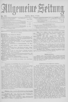 Allgemeine Zeitung Freitag 10. Juni 1881