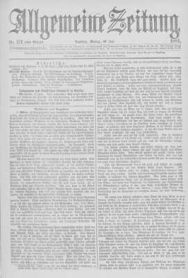 Allgemeine Zeitung Montag 20. Juni 1881