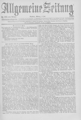 Allgemeine Zeitung Montag 4. Juli 1881