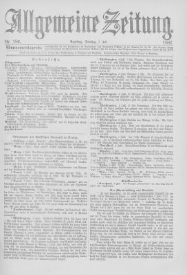 Allgemeine Zeitung Dienstag 5. Juli 1881