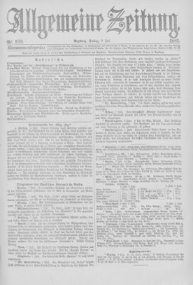 Allgemeine Zeitung Freitag 8. Juli 1881