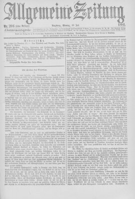 Allgemeine Zeitung Montag 25. Juli 1881