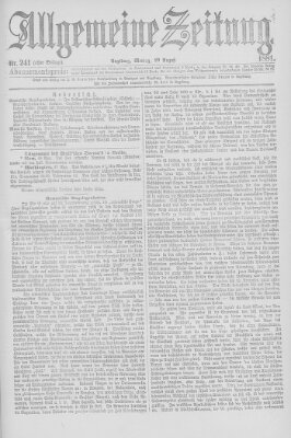 Allgemeine Zeitung Montag 29. August 1881