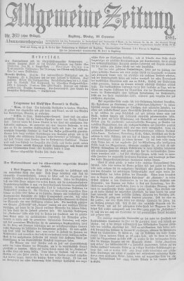 Allgemeine Zeitung Montag 26. September 1881