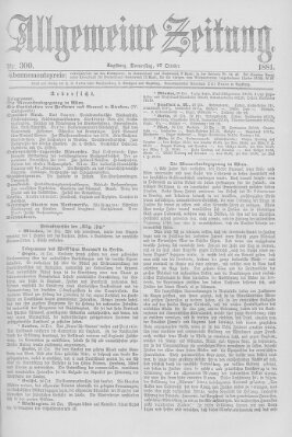 Allgemeine Zeitung Donnerstag 27. Oktober 1881