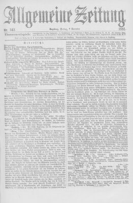 Allgemeine Zeitung Freitag 9. Dezember 1881