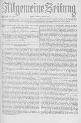 Allgemeine Zeitung Montag 26. Dezember 1881