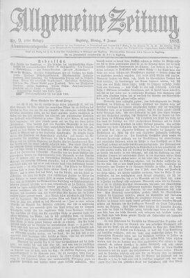 Allgemeine Zeitung Montag 9. Januar 1882