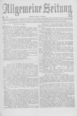 Allgemeine Zeitung Freitag 3. Februar 1882