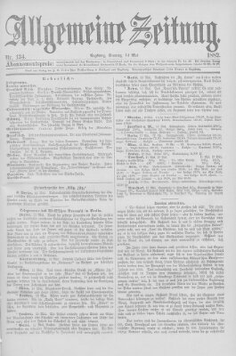 Allgemeine Zeitung Sonntag 14. Mai 1882